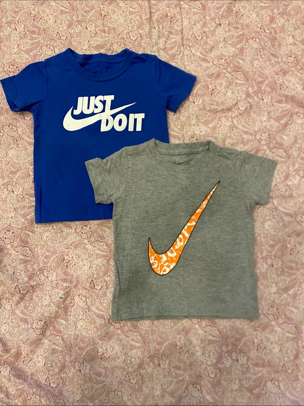 Nike Blue & Gray Boys Short Sleeve Tees